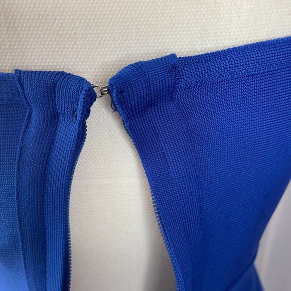 NWT Women’s Formal/ Party/ Bodycon/Strapless Blue Dress - Picture 4 of 16